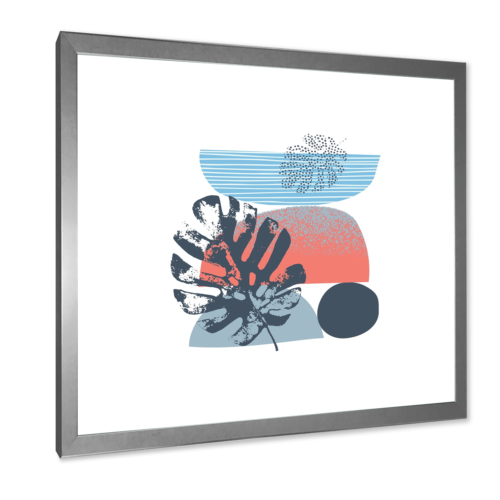 Designart 'Abstract Colorful Geometric Art Collage IV' Modern Framed Art Print