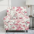 thumbnail image 2 of Renewold Plum Blossom Pink Stretch Recliner Chair Cover Washable Couch Cover Recliner 4 Pieces Polyester Spandex Reclining Slipcover Furniture Protector for Reclining Sofa, 2 of 8