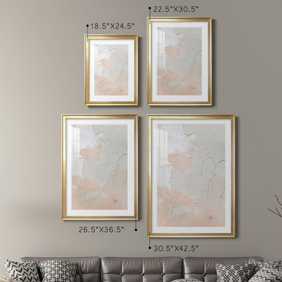 Wexford Home Twitch I Premium Framed Print, 22.5" x 30.5" - Ready to Hang, Gold (Set of 2)