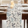 thumbnail image 3 of Table Runners 48 Inches Long Dress Scarves, Grey Blue Botanical Farmhouse Kitchen/Dining Table Runner, Short Coffee Tablerunners, Rustic Country Spring Floral Summer Leaf 13x48 Inch, 3 of 9