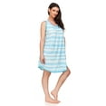 thumbnail image 2 of Lati Fashion Women Night Gown Sleeveless Sleepwear Female Woman Sleep Nightshirt Blue Size Large, 2 of 4