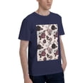 thumbnail image 2 of Bingfone Retro Red Black Roses Men'S Loose Fit Short-Sleeve Pocket T-Shirt, 2 of 7