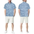 thumbnail image 4 of HAPPY BAY Men's Holiday Beach Short Sleeve Hawaiian Shirts XL Grey,Cloudy Floral Summer Vacation Holiday, 4 of 7