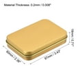 thumbnail image 2 of Uxcell  3.43" x 2.36" x 0.71" Tin Box Empty Storage Containers with Lids Tinplate Gold Tone 3pcs, 2 of 4