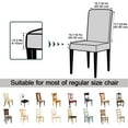 thumbnail image 5 of Dining Room Chair Covers Set of 4, Stretch Printed Parsons Chair Slipcovers Spandex Removable Washable Kitchen Chair Protector Cover for Dining Room, Hotel, Ceremony(White), 5 of 6