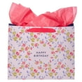 thumbnail image 2 of Pink & Purple Gift Bag with Card and Tissue Paper Set - Happy Birthday, Large, 2 of 4