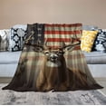thumbnail image 2 of Nawypu  Blanket US Flag with Deer Forest Soft Warm Print Throw Blanket Adults Gift Sofa Chair Bed Office Twin, 2 of 6