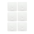 thumbnail image 1 of DOLITY Square Traceless Adhesive Hooks - Powerful Nail No Scratch Clear -6pcs, 1 of 9