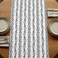 thumbnail image 5 of Table Runners 90 Inches Long Dress Scarves, Black Spring Leaves Farmhouse Coffee/Dining/Kitchen Table Runner for Living Room, Pastoral Botanical Striped Flowers 13x90 Inch, 5 of 9