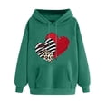 thumbnail image 2 of SOOMLON Valentines Day Hoodies for Women Lover Valentines Gift Plus Size Tunic Long Sleeve Crewneck Sweatshirts Tops Funny Heart Graphic Pullovers Shirts Fashion Holiday Outfits 2025 Army Green XL, 2 of 5