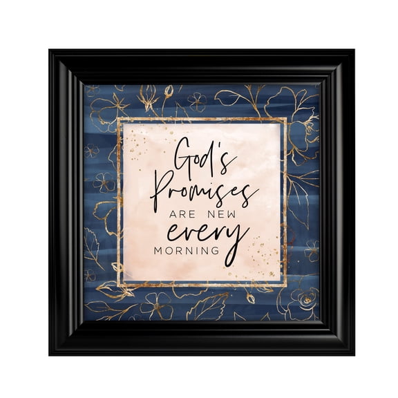 Dexsa God's Promises Are New Plaque Frame 10 in x 10 in | Easel Back and Hanger for Hanging