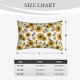 thumbnail image 6 of Binfone Sunflowers and Bees Standard Size Pillowcase, Long Staple Pure Cotton Envelope Closure Pillow Cover,20"x30", 6 of 9