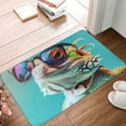 thumbnail image 5 of Daiia Stylish Sunglasses Iguana Front Door Mat, Heavy Duty Durable Welcome Mat for Outdoor Indoor, Dirt Trapper Waterproof Super Absorbent Door Mat, 16" x 24", 5 of 9