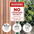 thumbnail image 4 of Pool Sign, No Lifeguard On Duty Sign,, 4 of 8