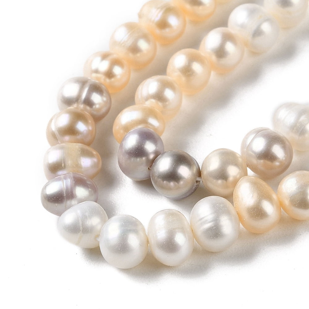 1strand Cultured Freshwater Pearl Beads Strands Potato Grade A+ Colorful 6~7.5x6~6.5mm Hole: 0.5mm about 59pcs/strand 13.86~13.98(35.2~35.5cm)