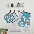 thumbnail image 5 of Unicorn Rainbow Cloud Star 5 Pcs Kitchen Set Heat Resistant Oven Mitts and Non-Slip Pot Holders with Adjustable Cooking Apron, 5 of 6