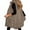Coffee, variant on Long Puffer Vest Women Hooded Diamond Quilted Sleeveless Padded Gilet Oversized A‑Line Waistcoat with Side Split Snap Buttons Fall Winter Outerwear