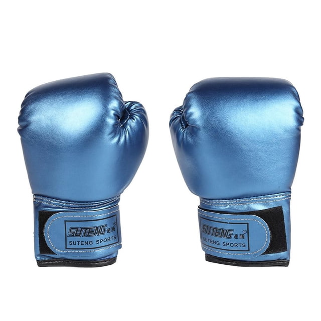 WDOplteas 2 Uds Guantes Lucha Entrenamiento Boxeo Guantes Kickboxing Cuero para (azul)
