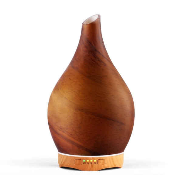 Porseme Essential Oil Diffuser Glass,280ml Scented Oil Diffuser Relaxing Aromatherapy, Quiet Ultrasonic Cool Mist Humidifier, 7 Changing Color Lights Aroma Dispenser with Timer for Home (Caramel)