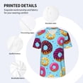 thumbnail image 5 of Rocae Donuts for Breathable Men's Baseball T-Shirt Fashionable Casual Baseball Jersey, Moisture-wicking Sportswear 3X-Large, 5 of 9
