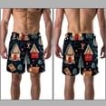 thumbnail image 3 of luoweisi Men's Beach Shorts Quick Dry Swim Trunks with Mesh Lining Merry Chrismas L, 3 of 5