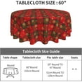 thumbnail image 3 of Christmas Table Cloth Red Christmas Plaid Tablecloth Round 70 Inch Snowflake Tablecloth Winter Table Cloth for Home Parties Dinner Picnic Dining Kitchen Decor, 3 of 6