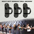 thumbnail image 4 of Ceiling Hook Set of 3 Workout Hanger Hooks with 6 Screws Up to 300kg Capacity Wall Anchor Ring for Yoga Workout Strap Hammock Swing, 4 of 5