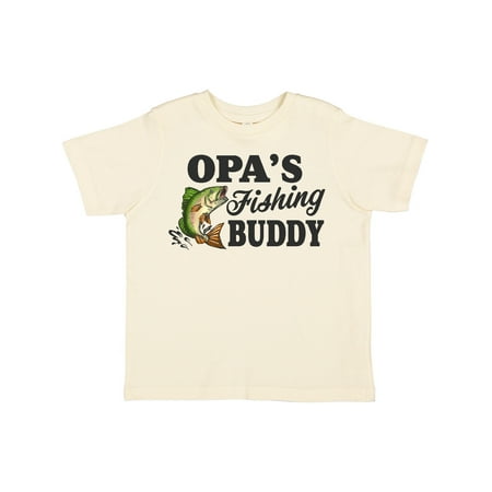 

Inktastic Opa s Fishing Buddy Gift Toddler Boy Girl T-Shirt