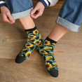 thumbnail image 3 of Pofeuu Blue Batterflies Sunflower Print 30cm Socks, Adult Running Hiking Socks for Youth and Adult, 3 of 7