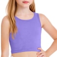 thumbnail image 3 of KyCheLot Girls Crew Neck Tank Tops Backless Solid Color Sleeveless Short Clothes Fitted Racerback Tank Tops, 3 of 7