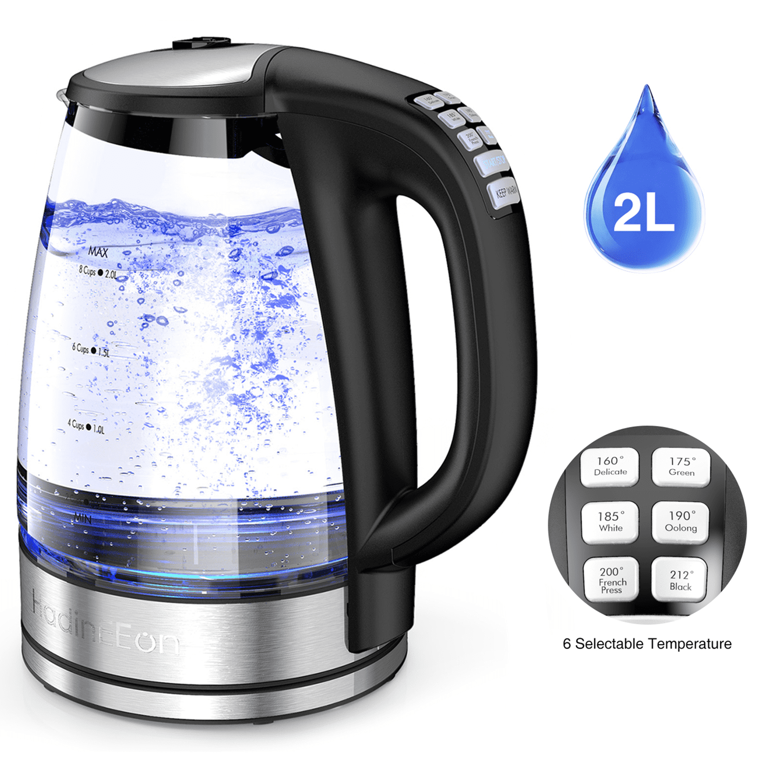what temperature does water boil in a kettle