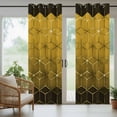 thumbnail image 3 of 1 Panel Outdoor Curtains for Patio Waterproof 54"x84", Yellow Geometric Weatherproof Privacy Outsides Curtains, Modern Abstract Art Ombre Grommet Thermal Drapes for Cabana Porch Pergola, 3 of 8