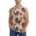 thumbnail image 6 of Daiia Rooster Printed Men's Tank Tops,Casual Soft Sleeveless Gym Muscle Shirts Bodybuilding Tee-XX-Large, 6 of 8