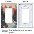 thumbnail image 3 of Yayeee Rocker Switch Wall Plate 2-Gang 4.7"x4.6" Home Decorative Outlet Cover, Mountains at Dawn, 3 of 6