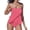 Hot Pink-1, variant on Strapless Tankini Swimsuits for Women 2 Piece Bandeau Blouson Swim Top with Bikini Bottom Tummy Control Bathing Suits