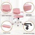 thumbnail image 5 of TPHORK Retro PU Leather Office Chair,Mid Back Swivel Task Chair with Wheels and Arms,Height and Backrest Adjustable Home Office Desk Computer Chair,Pink, 5 of 8
