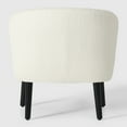 thumbnail image 4 of WestinTrends Alexandria 29" Wide Mid Century Modern Club Barrel Accent Armchair, Cream, 4 of 8