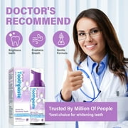Purple Toothpaste For Teeth Whitening, Whitening Toothpaste, Reduce Yellowing & Remove Surface Stains & Polishes Teeth