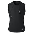 thumbnail image 2 of Domuza Mens Tank Tops Quick-Dry Athletic Stretch Sleeveless Running Muscle Shirt for Gym Beach & Casual Summer Black XS, 2 of 6