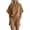 Khaki, variant on Bovxnpu Women's 2 Piece Outfits V Neck Short Sleeve Loose Summer Top Shorts Set