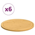 thumbnail image 1 of vidaXL Chopping Boards 6 pcs Ø40x1.5 cm Bamboo, 1 of 4
