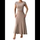 thumbnail image 3 of Conjunto de Vestido de Cóctel Formal con Top Fruncido y Corte A para Mujer Color Café M, 3 of 10