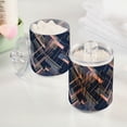 thumbnail image 2 of Yayeee 4 Pack Qtip Holder Bathroom Cotton Swab Canister with Lid Clear Dispenser Set, Black Stripes, 2 of 6