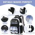 thumbnail image 4 of Soda Candy Girls Backpacks for School Kawaii Large Bookbag with Multiple Compartments Lightweight Casual Daypack for Teen Girls Primary Elementary Middle School College, Age 6-14, Black, 4 of 8