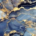 thumbnail image 6 of WYYP Marble Gold Blue Round Tablecloth - Outdoor Picnic Camping and Indoor Kitchen Dining Party - 100% Polyester Fiber Waterproof White, 6 of 8