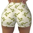 thumbnail image 2 of Picia Green Snake Printed Workout Shorts for Women Seamless Scrunch Butt Lifting High Waisted Yoga Gym Booty Running Moisture-wicking Short Pants-X-Large, 2 of 9