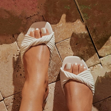 

Hvyesh Flat Sandals for Women Casual Summer Summer Bow Solid Color Fashion Comfortable Summer Open-toe Flats Size 8.5