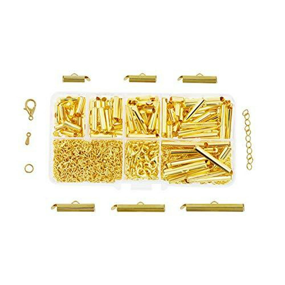 Slider Clasp for Bead Looms, Slide Tube End Bar Finding Kit for Seed