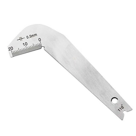 

118 Degree Drill Bit Gauge Sharpening Angle Inspection Stainless Steel Tool