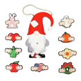 thumbnail image 1 of Conjuntos de adornos de gnomos colgantes de Navidad: muñecos de elfo de madera para decoraciones y regalos de árboles de Navidad, 1 of 5